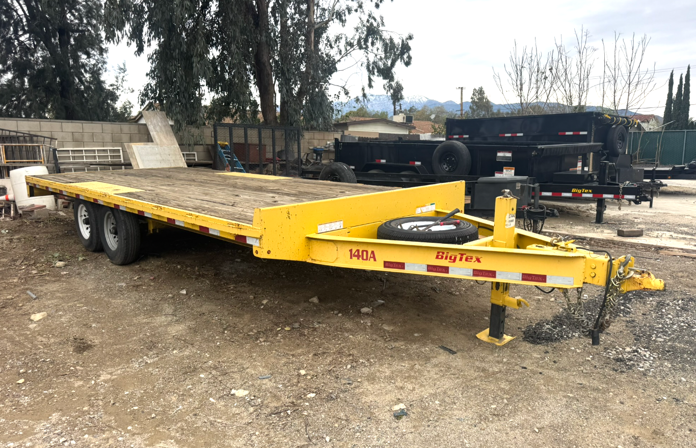 Deck over trailer rental in Fontana CA - JMJ Trailer Rentals flatbed deck over
